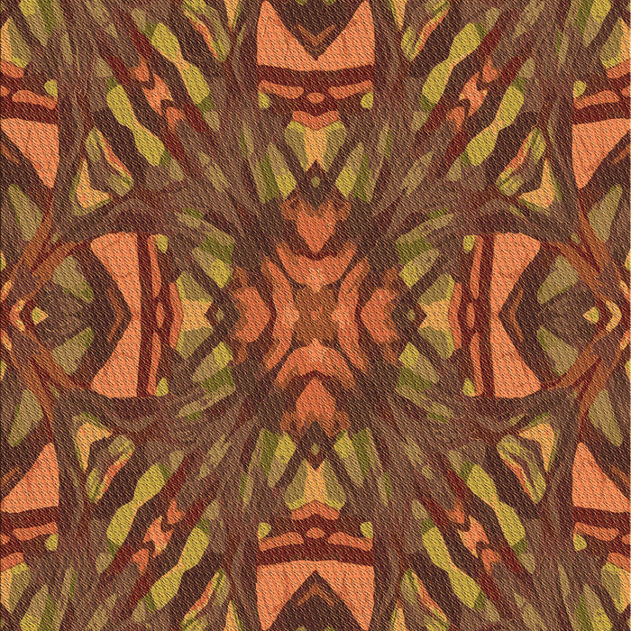 Patterned Saffron Red Rug, pat2628org