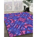 Machine Washable Transitional Amethyst Purple Rug in a Family Room, wshpat2628pur