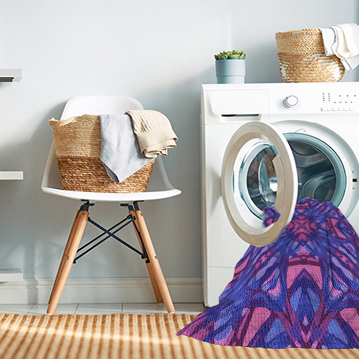 Machine Washable Transitional Amethyst Purple Rug in a Washing Machine, wshpat2628pur