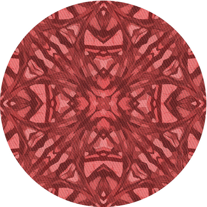 Square Patterned Red Rug, pat2628rd