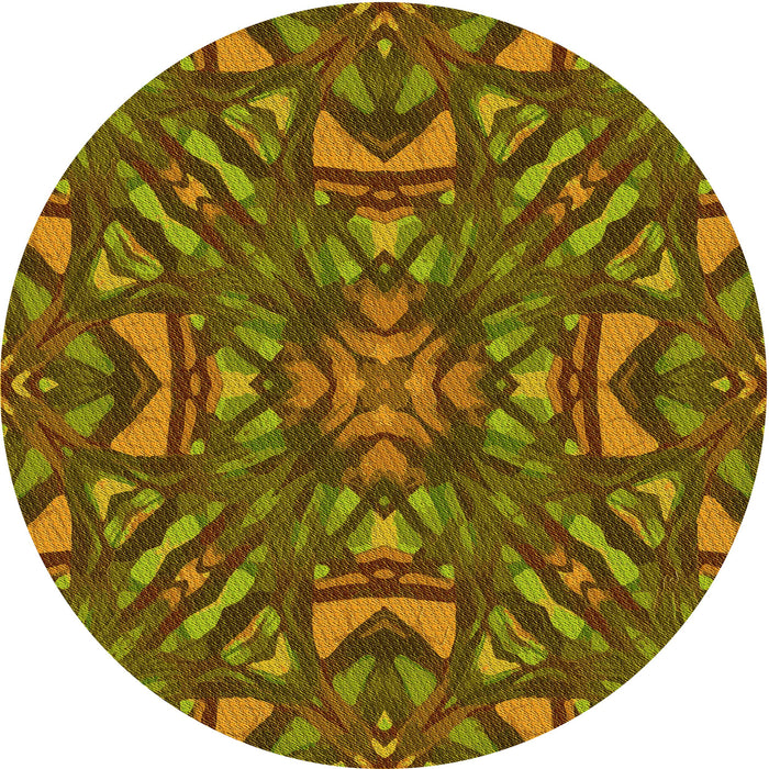 Square Patterned Dark Bronze Brown Rug, pat2628yw