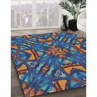 Patterned Plum Purple Novelty Rug, pat2628