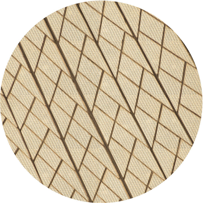 Square Patterned Khaki Gold Rug, pat2629brn