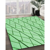 Patterned Jade Green Rug, pat2629grn