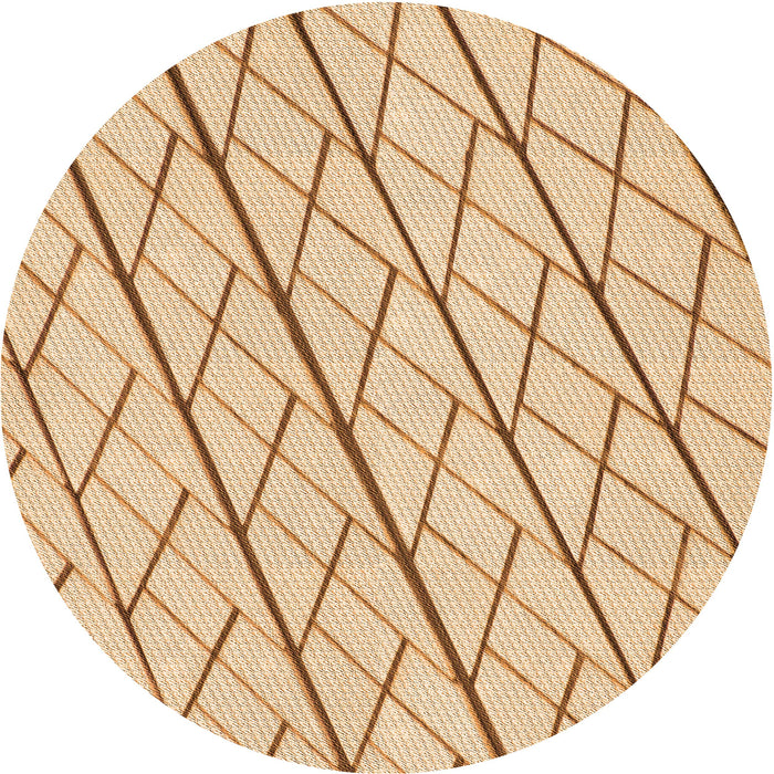 Square Patterned Khaki Gold Rug, pat2629org