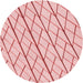 Square Patterned Pink Rug, pat2629rd