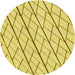 Square Patterned Bold Yellow Rug, pat2629yw