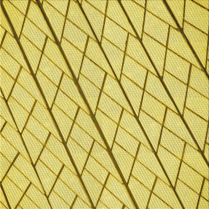 Round Patterned Bold Yellow Rug, pat2629yw