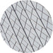 Sideview of Patterned Gray Novelty Rug, pat2629