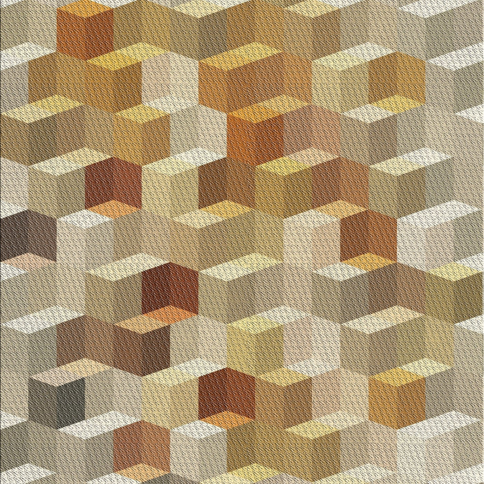 Patterned Sienna Brown Novelty Rug, pat262