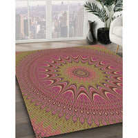 Patterned Bronze Brown Rug, pat263brn