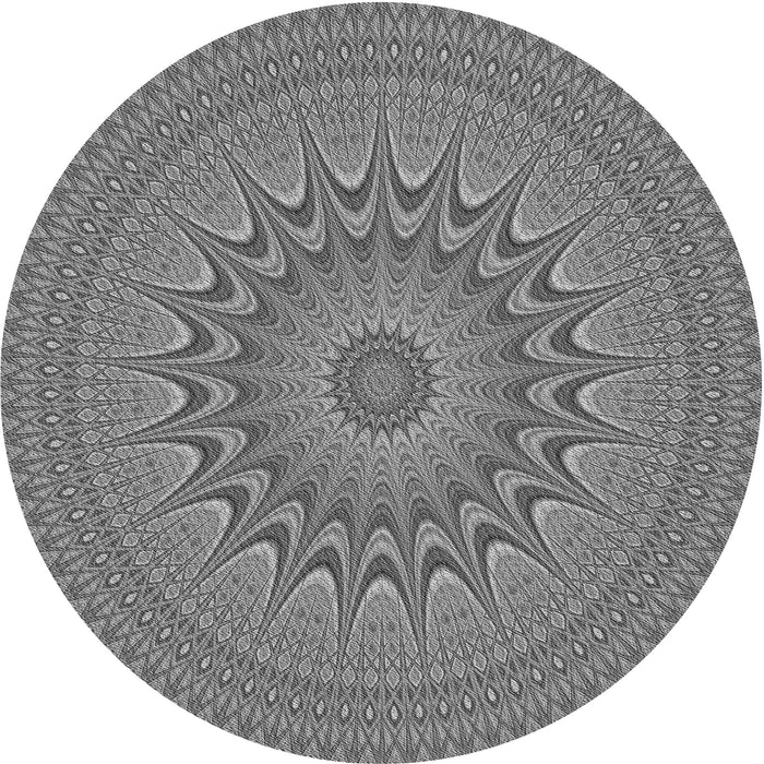 Square Patterned Carbon Gray Rug, pat263gry