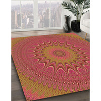 Patterned Crimson Red Rug, pat263org