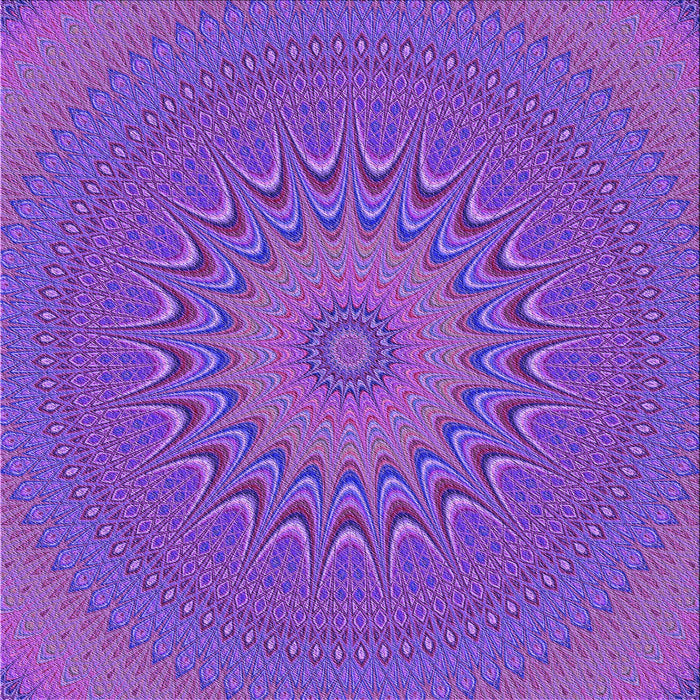 Round Patterned Purple Daffodil Purple Rug, pat263pur