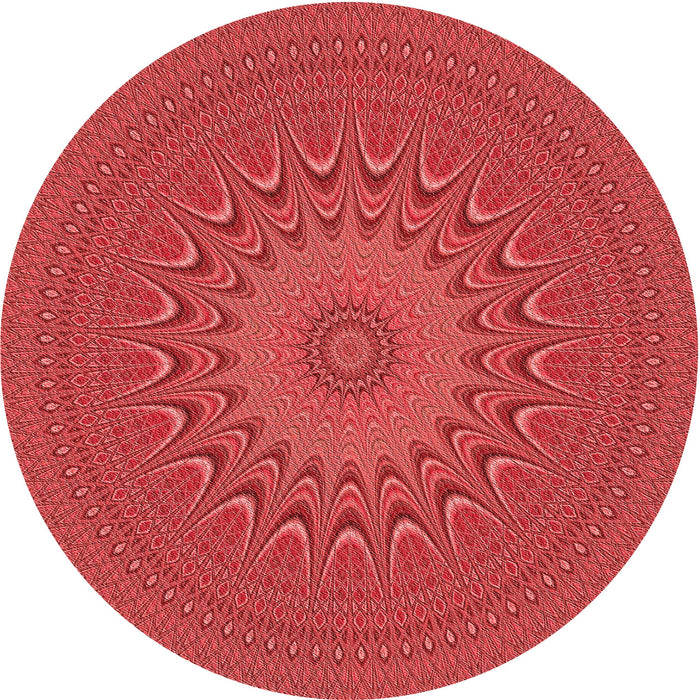 Square Patterned Red Rug, pat263rd