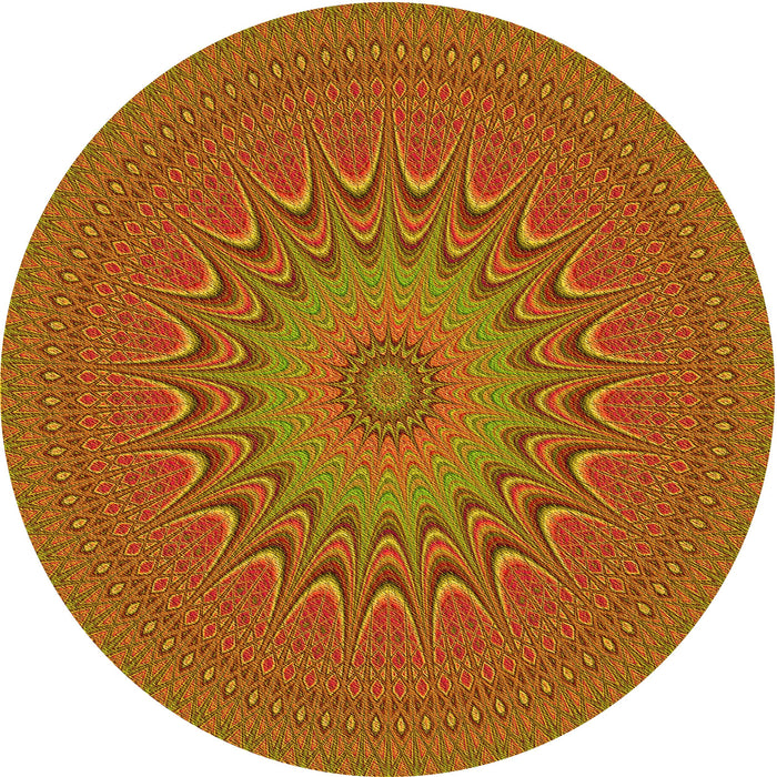 Square Patterned Caramel Brown Rug, pat263yw