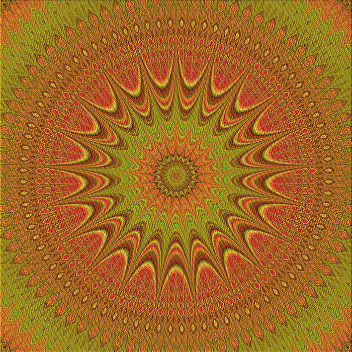 Round Patterned Caramel Brown Rug, pat263yw