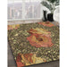 Machine Washable Transitional Red Brown Rug in a Family Room, wshpat2630brn