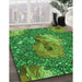 Machine Washable Transitional Neon Green Rug in a Family Room, wshpat2630grn