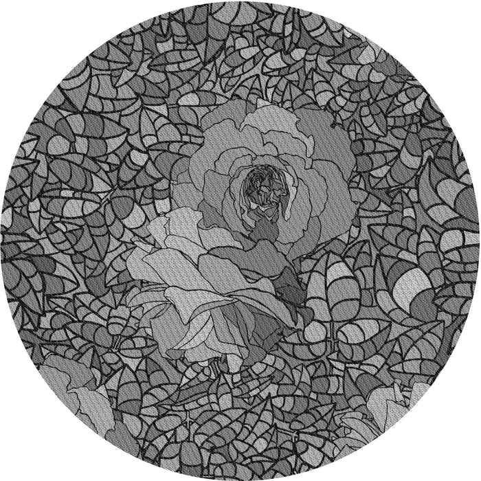 Square Machine Washable Transitional Dark Gray Rug in a Living Room, wshpat2630gry