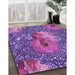 Machine Washable Transitional Dark Magenta Purple Rug in a Family Room, wshpat2630pur