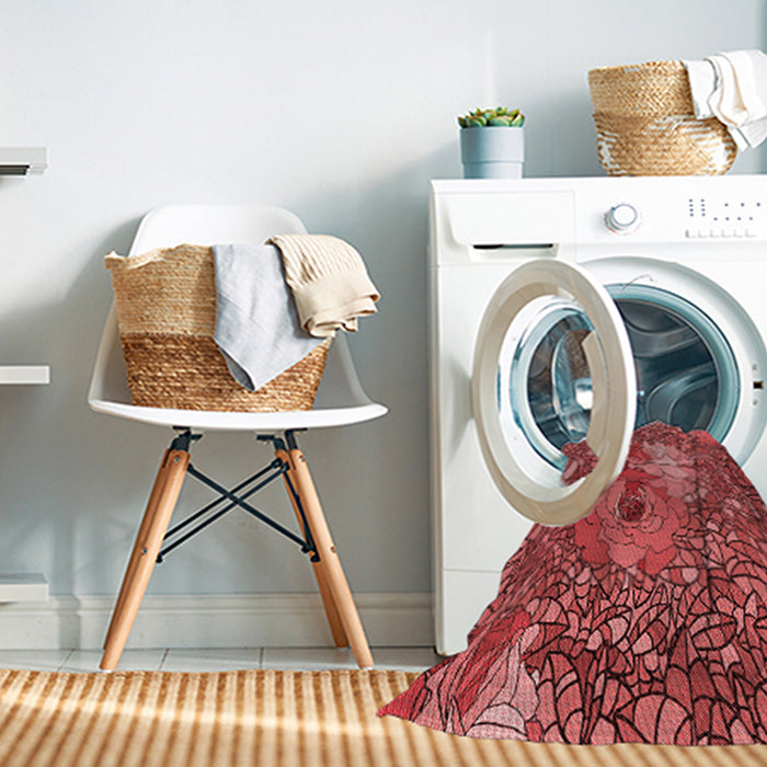 Machine Washable Transitional Red Rug in a Washing Machine, wshpat2630rd