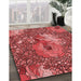 Machine Washable Transitional Red Rug in a Family Room, wshpat2630rd