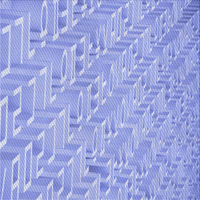 Round Patterned Light Slate Blue Rug, pat2631blu