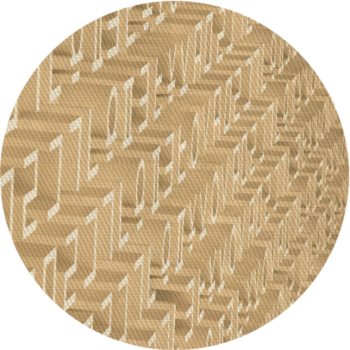 Square Machine Washable Transitional Yellow Orange Rug in a Living Room, wshpat2631brn