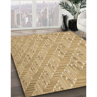 Patterned Yellow Orange Rug, pat2631brn