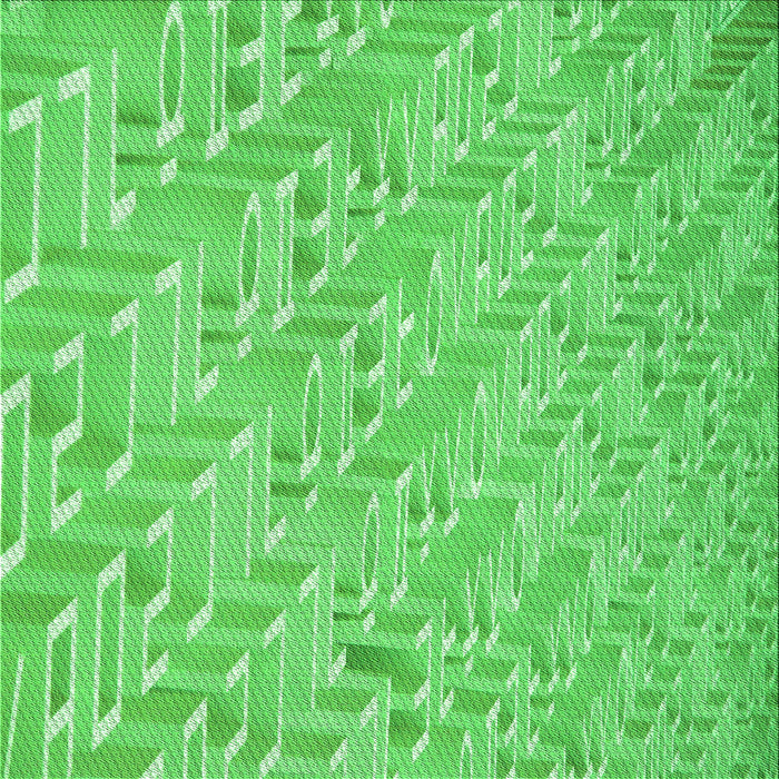 Round Patterned Neon Green Rug, pat2631grn