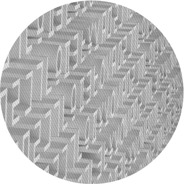 Square Patterned Gunmetal Gray Rug, pat2631gry