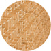 Square Patterned Yellow Orange Rug, pat2631org