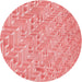 Square Patterned Pastel Pink Rug, pat2631rd