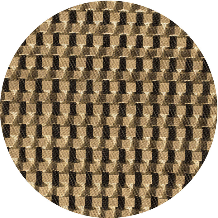 Square Patterned Bakers Brown Rug, pat2632brn