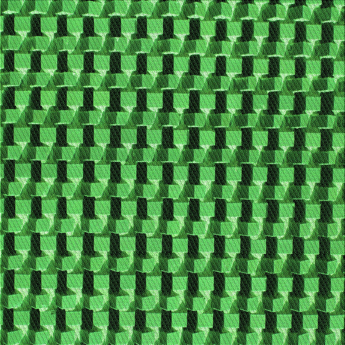 Round Patterned Deep Emerald Green Rug, pat2632grn