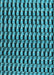 Patterned Bright Turquoise Blue Rug, pat2632lblu