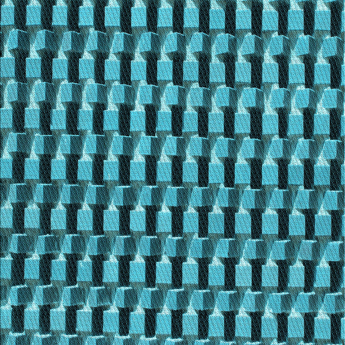 Patterned Bright Turquoise Blue Rug, pat2632lblu