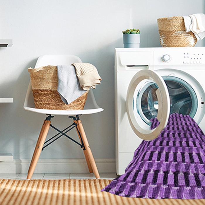 Machine Washable Transitional Purple Rug in a Washing Machine, wshpat2632pur