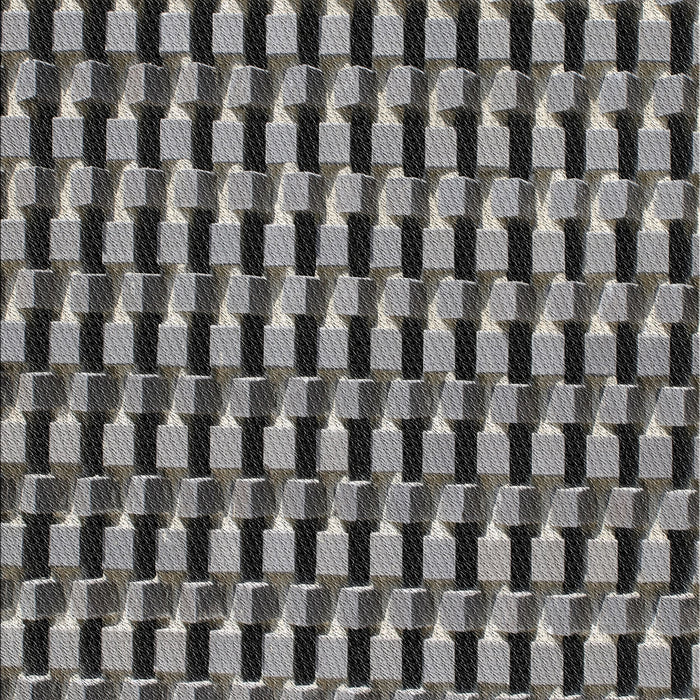 Patterned Dark Gray Novelty Rug, pat2632