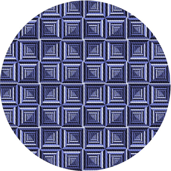 Square Patterned Blue Rug, pat2633blu
