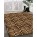 Patterned Bronze Brown Rug in Family Room, pat2633org