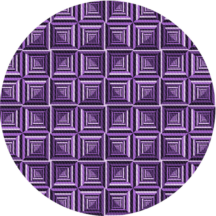 Square Patterned Purple Rug, pat2633pur