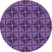 Square Patterned Purple Rug, pat2633pur