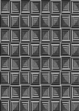 Patterned Dark Gray Novelty Rug, pat2633