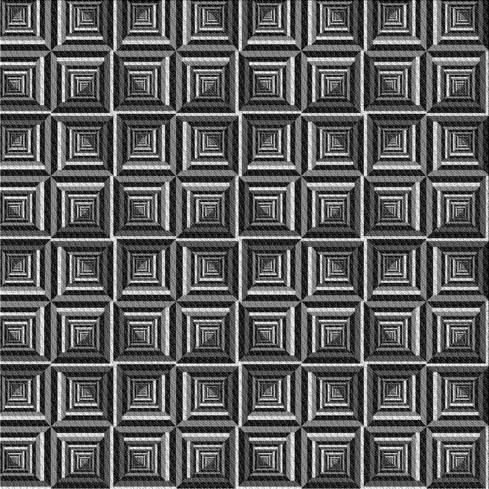 Square Patterned Dark Gray Novelty Rug, pat2633