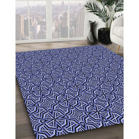 Patterned Sky Blue Rug, pat2634blu