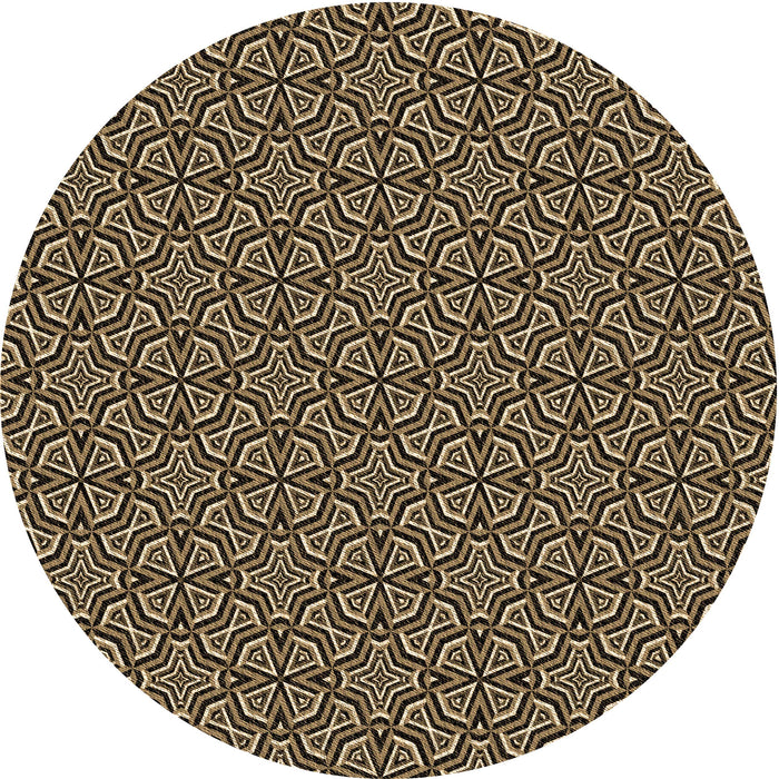 Square Patterned Metallic Gold Rug, pat2634brn