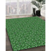 Machine Washable Transitional Deep Emerald Green Rug in a Family Room, wshpat2634grn