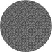 Square Patterned Charcoal Black Rug, pat2634gry